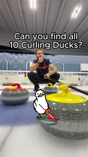 Can you find all 10 Curling ducks? #curling #duck