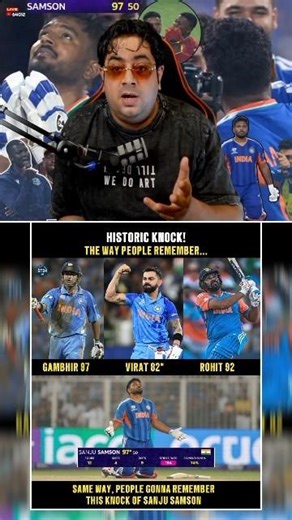 Sanju Great Knock 97* 😎 #t20worldcup #sanjusamson #shortsfeed #viralvideo #indvswi #abcricinfo