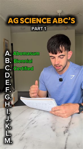 Mr. Ag Science on Instagram: "Ag Science ABC’s 👶🏼 Key terms from the Ag Science course ✅ Comment below what you got out of 13 🐐 Make sure to send it to family group chat and see who REALLY knows their stuff 🧠🐄 #mragscience"