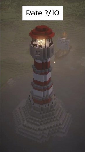 Minecraft Water Lighthouse Tutorial #minecraft #shorts #build #minecraftbuilding