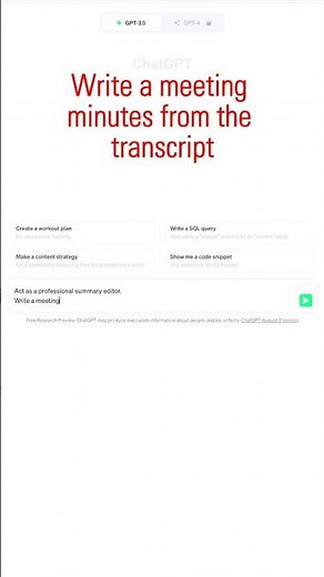 How to train ChatGPT to write a meeting minutes for you?
