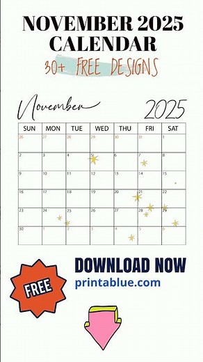 November 2025 Calendar Free Download #calendar #diyplanner #october2025