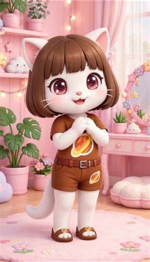 cute kitty 🐈 cosplay makeover challenge! #mytalkingangela2 #kitty