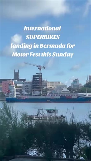 #superbikes landing for @Scooter Mart Bermuda MOTOR FEST this Sunday front street 2 - 7