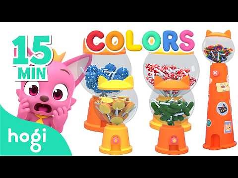 🍭 Colorful Candy Shop with Ninimo｜15 min｜Learn Colors for Kids | Compilation | 3D Kids｜Hogi Pinkfong