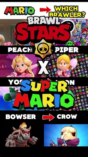 Brawl Stars x Super Mario 🫶🔥 #brawlstars #shorts #mario