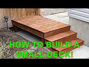 How To DIY Build A Small Deck With Stairs On Uneven Ground!