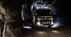 Watch Volvo's autonomous truck navigate itself through a dark mine