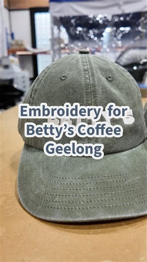 Custom Embroidery Caps for Bettys Coffee Geelong ☕🧢 #shorts #embroidery #customcaps