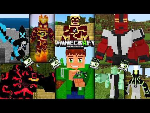 🔥BEN 10 OMNIVERSE V20 MOD FOR MINECRAFT PE 😍| MCPE 1.26+