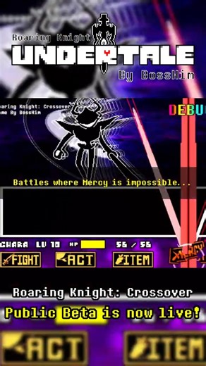 Roaring Knight: Crossover - Teaser Trailer || #undertale #deltarune #games #shorts