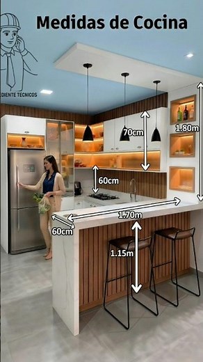 diseño de cocina de 3 tipos de cocina