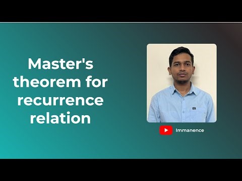 Master method for recurrence relations