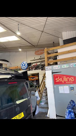 It’s all going on today! Not a space that isn’t getting worked in! Some big progress make a good Wednesday! #fypシ゚viralシfypシ゚viralシalシ #ushape #skylineroofs #vwcampervan #ford #vwcraftercamper #vw #carpet #viralvideochallenge | Skyline Roofs North