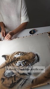 My art cannot be killed! My art laughs at time. Nothing can break it: it doesn’t crack like acrylic can, it doesn’t wash away like watercolor can, it doesn’t peel like oil can, Wash it it will shine more Iron it will endure more harder you try — the brighter it glows. And yes, it laughs at every rule in art. #silkpainting #hyperrealism #tigerartwork #artsy #art | Sono Seta