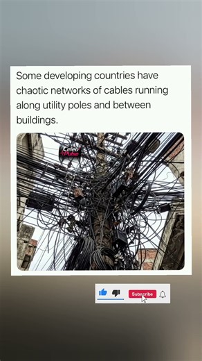 Chaotic Power Line Cable Webs In Developing Nations Go Viral! ⚡🔌 #shorts #viral #memes #newmemes