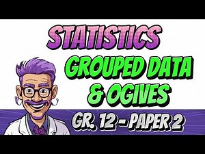 Statistics - How to draw an Ogive, find Estimate Median and Quartiles (Grade 12 Math)