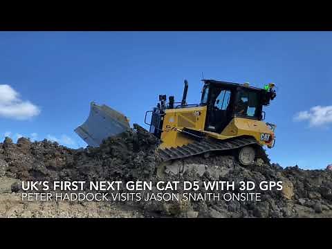 UK’s first Next Gen Cat D5 with 3D GPS in action onsite with operator Jason Snaith