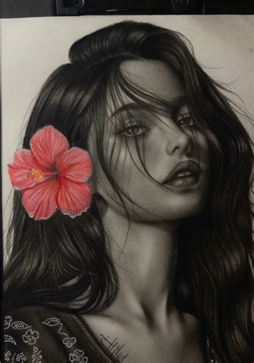 ‏رسمتي الجديدة بالفحم #رسم #رسمتي #فن #drawings #artdrawing