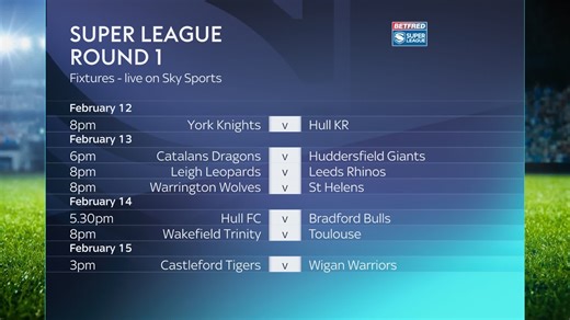 York will play their first ever game in Super League against reigning champions Hull KR on the opening night of the new season 🏉 | Sky Sports