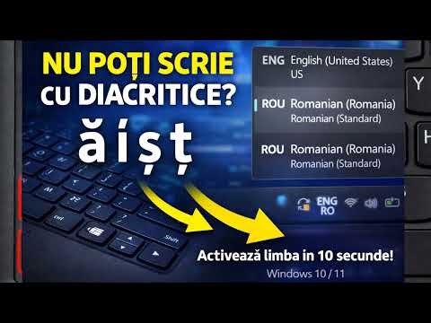 Cum scrii cu diacritice (ă î â ș ț) în Windows 11 / 10 – Activare tastatură Română ENG ⇄ ROU
