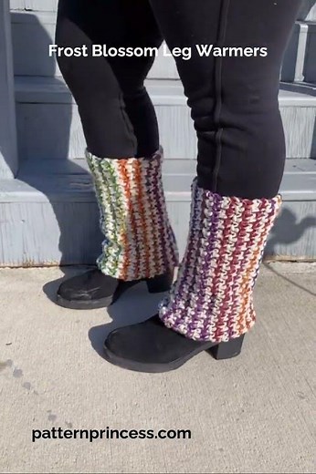 How to crochet leg warmers for BEGINNERS ❄️🍂 easy fall crochet tutorial Frost Blossom Leg Warmers