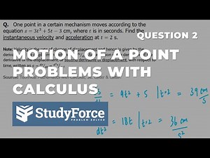 Find Instantaneous Velocity and Acceleration Using Derivatives (Example 2)