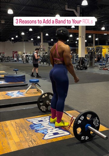 Your RDLs stopped hitting your glutes so you added a band. Now the top actually burns. Now your hips have to finish the rep. Now your hamstrings stay under tension the whole time. Same movement - smarter resistance. If your RDLs feel too easy at lockout it might be time to add the band. #rdl #glutesworkout #fyp #gymmotivation #womenwholift