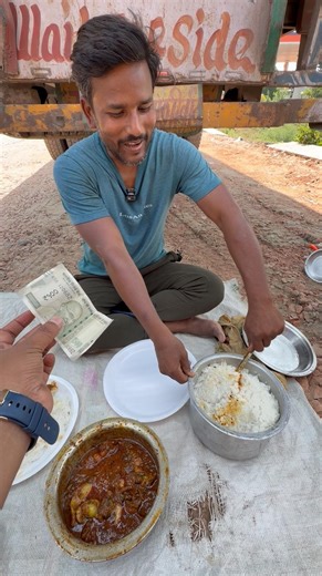 The truck driver coming from Bangalore fed me mutton. #shorts #ytshorts