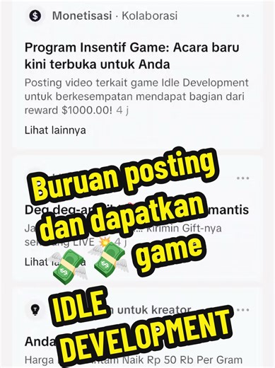 buruan coy #IDLE DEVELOPMENT #game @Aa Izhammm @Abdul Nasir @Agusia