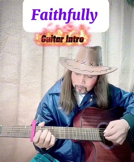 Faithfully Guitar Intro Fingerstyle cover instrumental short video