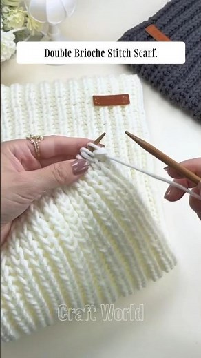 Double Brioche Stitch Scarf Tutorial #crochet #knitting #handmade