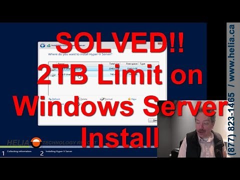 Solved!! 2TB Limit on Windows Server Install