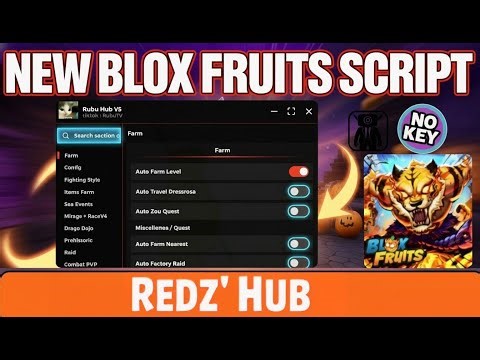 🔥UPDATED REDZ HUB Script for Blox Fruits | Best Auto Farm (Update 28) + SkibX Executor for Roblox