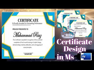 Creative Certificate Design in Word | Easy Tutorial for Beginners‪@EditingwithNadia‬