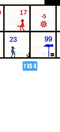 STICKMAN 1 VS 4 #stickmanfight #stickmanbattle #stickman #shorts #youtubeshorts
