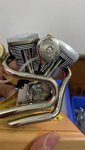 Gasoline V2 Harley-Davidson Motorbike Engine #enginediy #retrolengine #v2engine | Enginediy.com