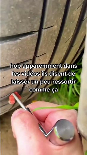 Reparation pneu avec meche