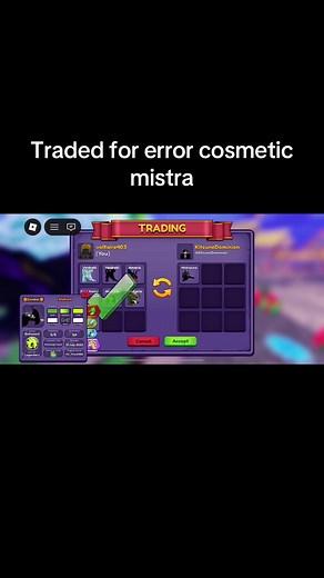 Cosmetic Trade in Roblox: Error Mist