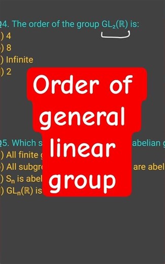 Order of general linear group of matrices