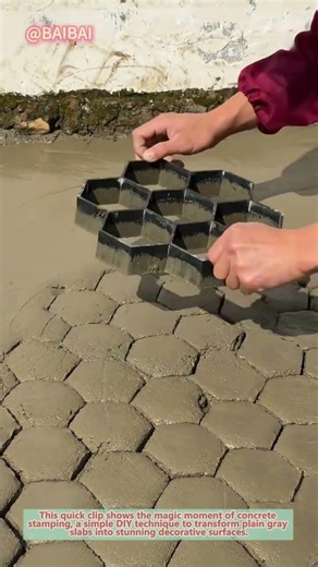 Concrete Stamping DIY 🏡 | ASMR Pattern Making