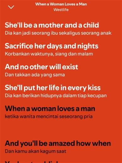 When a Woman Loves a Man - Westlife Lyrics