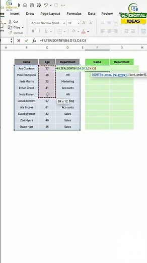 Excel FILTER & SORTBY Functions Explained | Dynamic Data Sorting & Filtering Tutorial #excel #filter