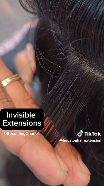 Invisible Extensions are becoming more talked about because of the almost invisible and seamless appearance. This method in particular I’ve used over the last year with clients with thinning in the crown and edges and with clients with naturally fine hair. So here’s a few FAQ’s on this method. ✨How long does it last? Manufacturers say 8-10 weeks, in reality it’s closer to 4-6 depending on each clients wear and tear. ✨Is the hair reusable, if properly removed yes, but you will lose some strands o
