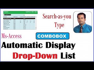 Automatic Display combobox Dropdown in access|search as you type|combobox dropdown
