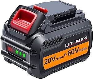 DTK DCB609 Battery Replacement for DeWalt 60V Battery Compatible with 60V DCB609 DCB606 DCB612 60V Lithium Battery 192Wh (1 Pack)