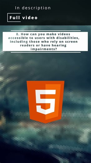💻 HTML 3b11💻 Video element Questions Part 2💻#HTMLTutorial #HTML5Course #KGRDevShorts