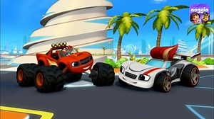 Blaze e AJ visitam Velocity! 🏁⚡🏎️🏢 Todos os carros desta cidade são super rápidos, mas há um carro que quer ser o único a correr: "Speedrick". Baixe #Noggin e curta mais episódios de #BlazeAndTheMonsterMachines. | Noggin BR