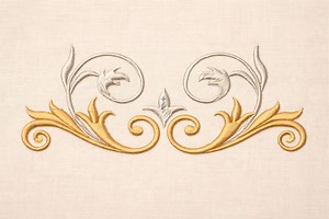Baroque Floral Border Embroidery Design | Vintage Scroll Ornament | Decorative Frame Machine Embroidery - Etsy UK