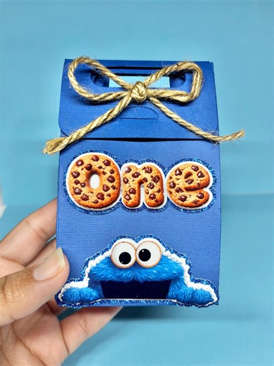 Mini Cookie Monster Favor Box - Etsy